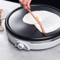 Miniatyrbild 2 av 4: Cecotec Stainless-steel XL crepe maker, 1350 W, with easily removable plate and dishwasher safe.