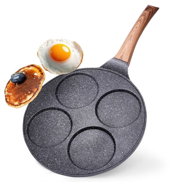 GRANIT STEEKPANA FÖR 4 ÄGG, PANNKAKOR, BLACK&WOOD 199006
