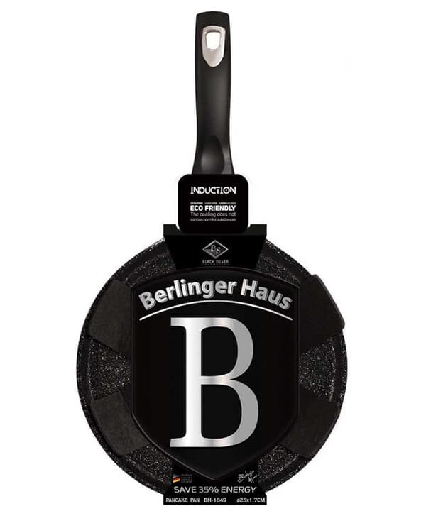 GRANITPanna för pannkakor 25cm BERLINGER HAUS SVART SILVER BH-1849