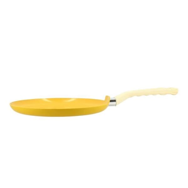 MENASTYL - SAFRAN 26CM ALUMINIUM INDUKTIONSKREPPANNOR MED TRÄEFFEKTHANDTAG