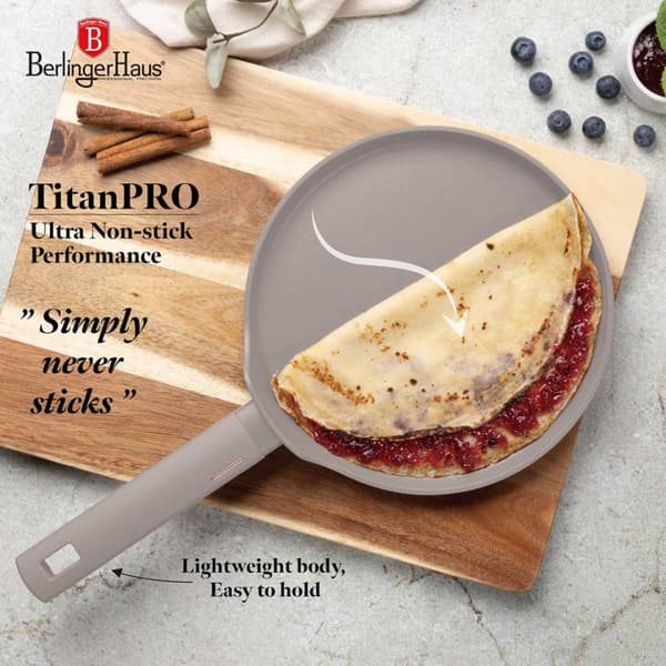 TITANIUM PANNKAKSPANNA 25cm BERLINGER HAUS BH-8085 TAUPE
