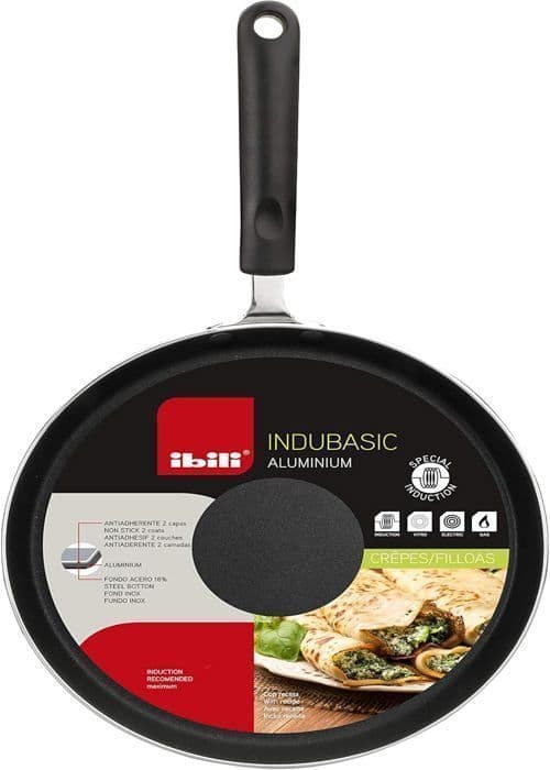 IBILI - Indubasic pannkakspanna, 23 cm, aluminium, non-stick, kompatibel med induktion