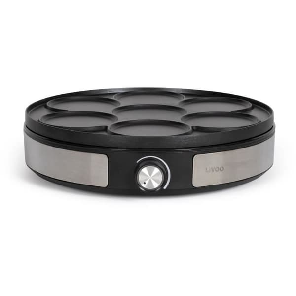 Vändbar crêpe-maskin - LIVOO - DOP247 - 1500W - Vändbar platta: 1 x Ø33 eller 7 x Ø10 cm - Non-stick - Justerbar termostat