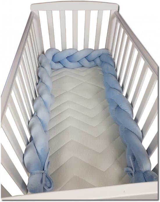 Sängynpäällinen - 280 cm pitkä - Letitetty - Sininen