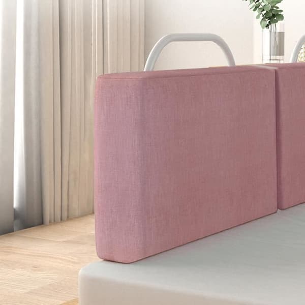 XMTECH Babysängstång Höjdjusterbar Softpack Småbarnssäng Skydd Fallskydd Cherry Pink 200cm