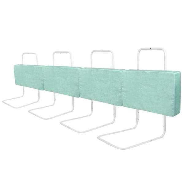 XMTECH Babysängstång Softpack Justerbar Höjd Fallskydd Barnsäng Skydd Sjögrön 200cm