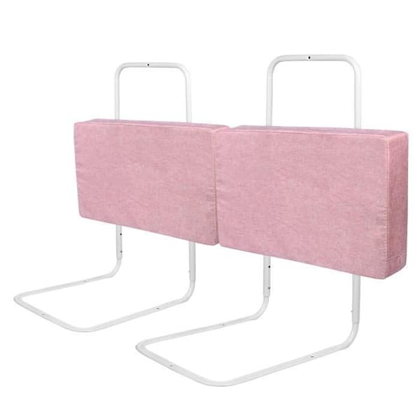XMTECH Babysängstång Höjdjusterbar Softpack Småbarnssäng Skydd Fallskydd Cherry Pink 100cm
