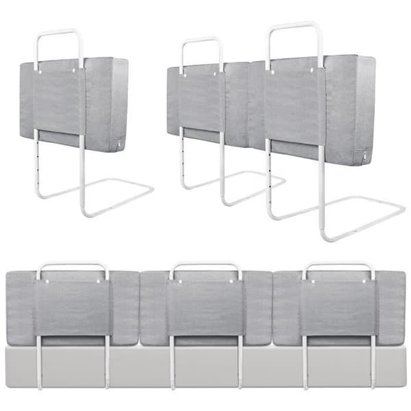 XMTECH Babysängstång Softpack Justerbar höjd Spädbarnsskydd Fallskydd Linne Grå 150cm