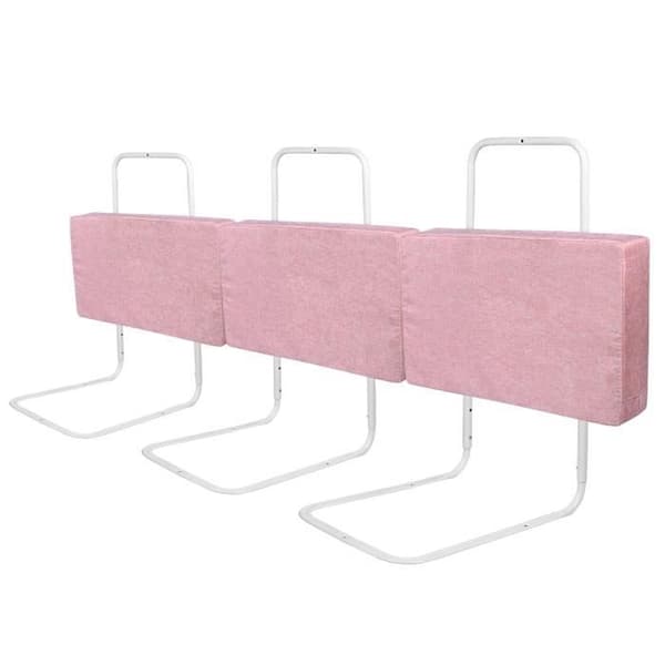 XMTECH Babysängstång Barn Softpack Spjälsäng Säkerhetsbarriär Höjd Justerbar Anti-Fall Cherry Pink 1,8m