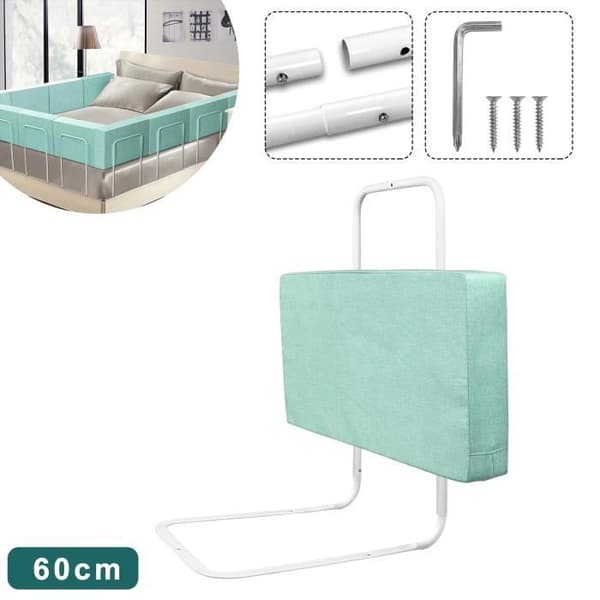 LZQ Babysängstång Barnsängskyddsbarriär, fallskydd, justerbar höjd, 60 cm grön