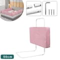 Miniatyrbild 1 av 4: LZQ Babysängstång - Fallskydd - Justerbar höjd - 50 cm Rosa