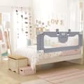 Miniatyrbild 3 av 4: YUENFONG 150 cm sängstång för barnsäng, bärbar med justerbar höjd, babysängstång
