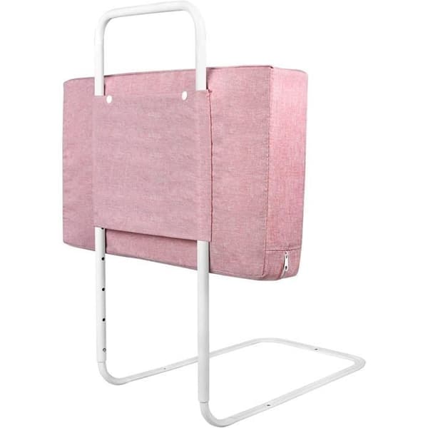 YUENFONG 50 cm sängstång, Antifallskydd för barn - 5 hål Höjdjusterbar, Rosa