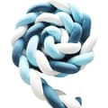 Miniatyrbild 1 av 4: 3M Säng Bumper Snake Kudde Flätad Bumper Velvet Mjuk Soffa Bumper 100 % handgjord (Vit+Blå+Mörkblå)