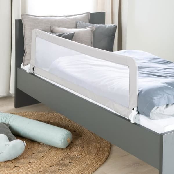 ROBA Anti-Fall Sängstång "Klipp-Klapp" - 135 cm - Vikbar - För spädbarn och barn - Taupe