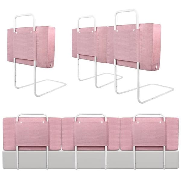 LARS360 Höjdjusterbar sängstång 50 cm Baby Barnsäng Skyddsbarriär Kan kombineras fritt, demonteras, tvättas Rosa