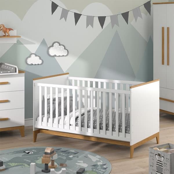 Malia babysäng, 70x140 cm, Vit, Vitalispa