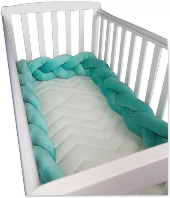 280cm Extra Lång Skandinavisk Sängkant - Mjuk Minky Polyester, Grön