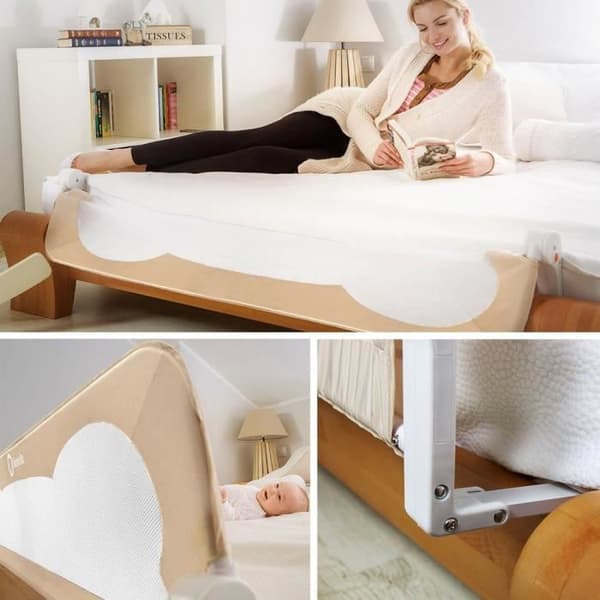EVA Sängbarriär barnskydd 150 cm Grå