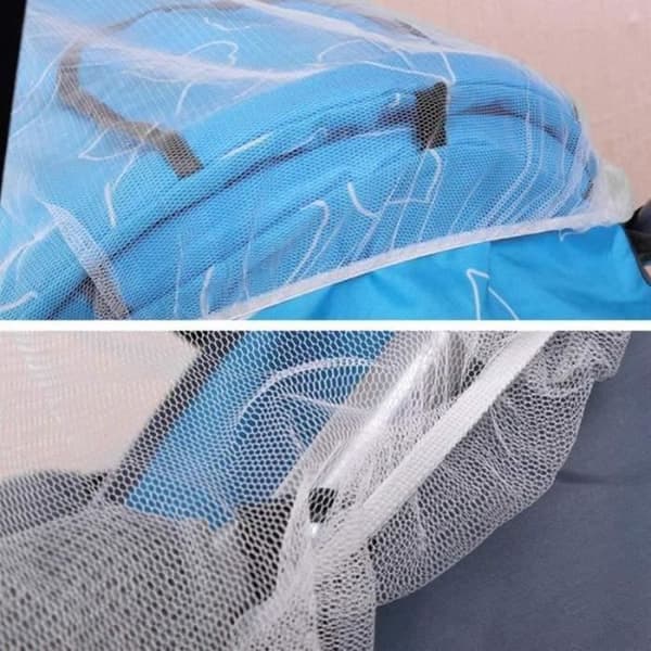 MÖRKSKYDD FÖR SÄNG Paraplymössa för baby, sängmörk för baby, slitstarkt och tvättbart nätmaterial i vitt.