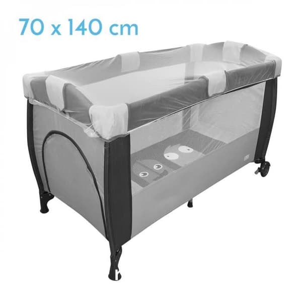 Universell myggnät för spjälsäng 60x120 cm - Transparent vit - Monsieur Bébé