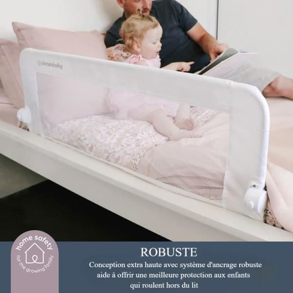 Dreambaby Maggie sängstång - inbyggda och platta sängar - Mäter 110 cm bred och 50 cm hög