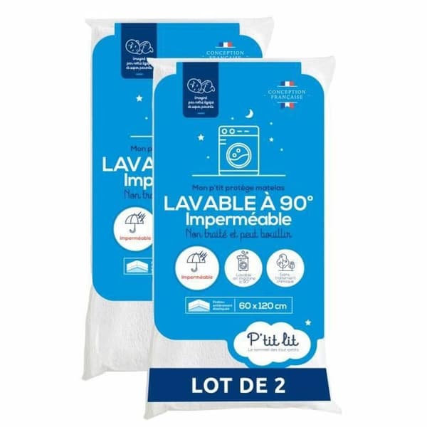 Barnesengbeskytter P'TIT LIT 70 x 140 cm Hvit 25 Deler (25 enheter)