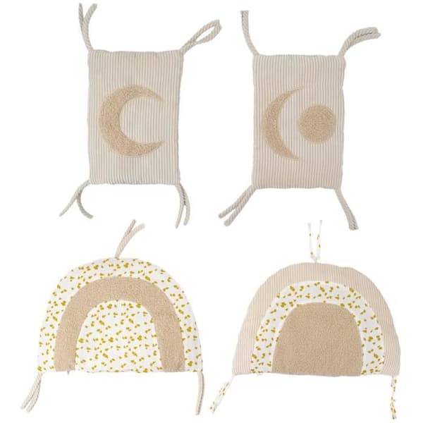 Modulär sängskydd för baby Lune Beige 49x29 cm
