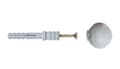 Miniatyrbild 1 av 2: Dörrstopp 8x60mm vit med expansionsplugg