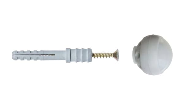 Dörrstopp 8x60mm vit med expansionsplugg