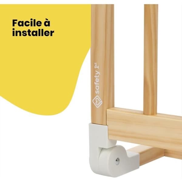 SAFETY 1ST, Sängstång i naturträ, 110 cm kompatibel med sängar större än 160 cm, miljöansvar, 100 % FSC-trä