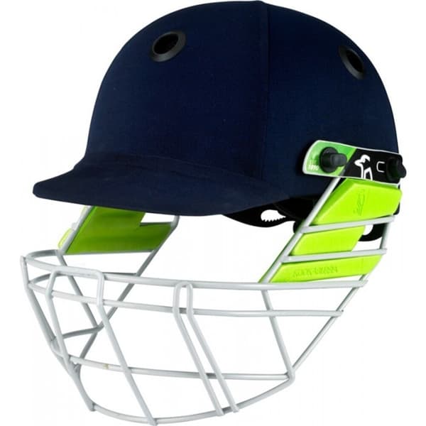 Kookaburra Herre Pro 600F Cricket-hjelm til mænd Blue/Green/Silver XS-S
