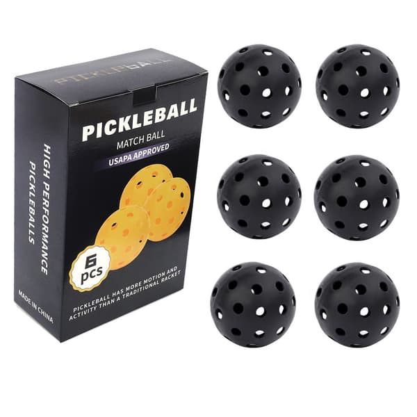 INF Sæt med 6 Pickleball-bolde, 40-huls Pickleballs 74 mm