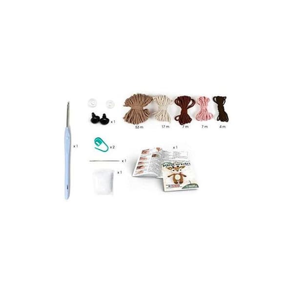 Virkkagarn - Graine Créative - Rådjur - 17 cm - 12 st - Beige