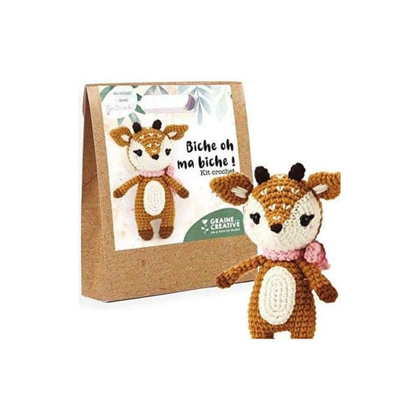 Virkkagarn - Graine Créative - Rådjur - 17 cm - 12 st - Beige