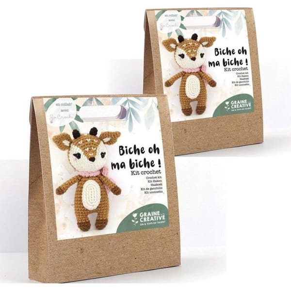 Amigurumi virksats - Creative Seed - Little Doe - Vit - 2 års garanti