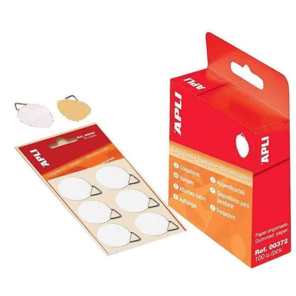 Attaches Papier - APLI - Förpackning med 12 - Klistermärke - Blandet - 3 cm i diameter