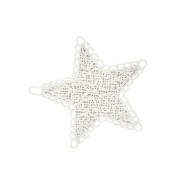 Crocheterade hängande stjärnor 8 cm 4 stycken