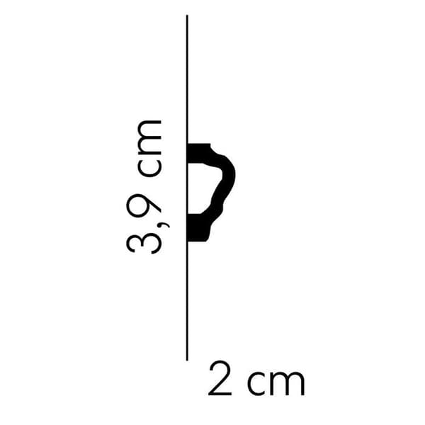 PROVISTON Cimaise 20 x 39 x 2000 mm Vit