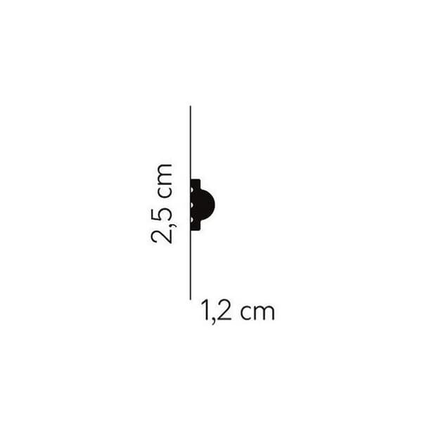 PROVISTON Dekorativ list 12 x 25 x 2000 mm Vit Vägglist Väggdekoration Hög kvalitet