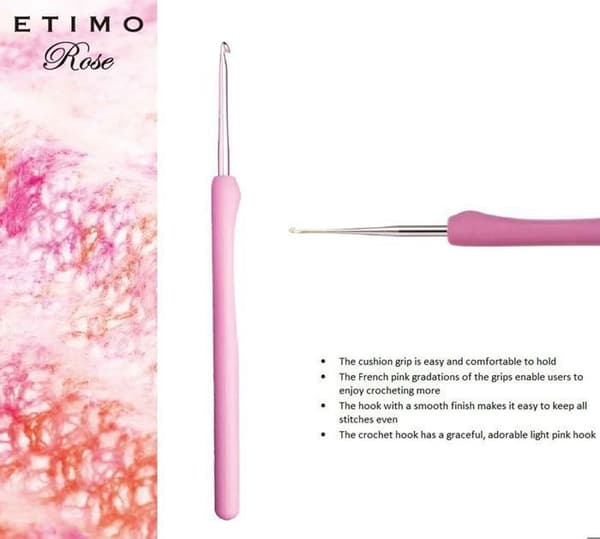Tulip Etimo Rose virknålsset med mjukt grepp - 1 st