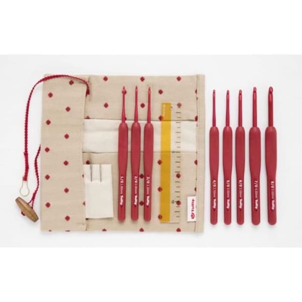 Tulip Etimo Red Softgrip Virknålsset - 1 enhet