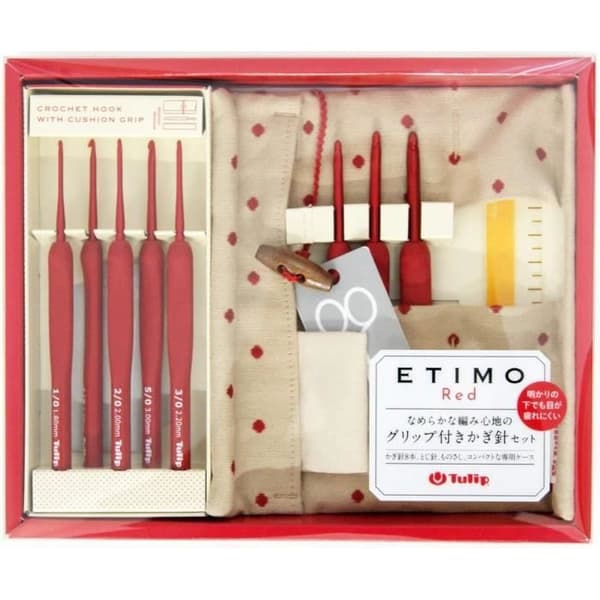 Tulip Etimo Red Softgrip Virknålsset - 1 enhet