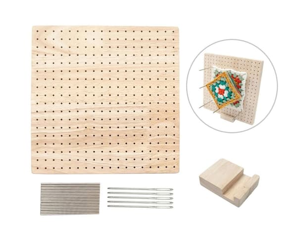 Blockningsbräda / Virkplatta – Blocking board för Virkning