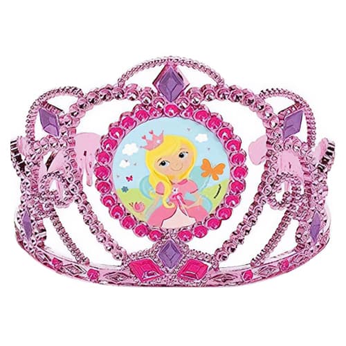 Amscan Woodland Princess Patterned Tiara Pink One Size