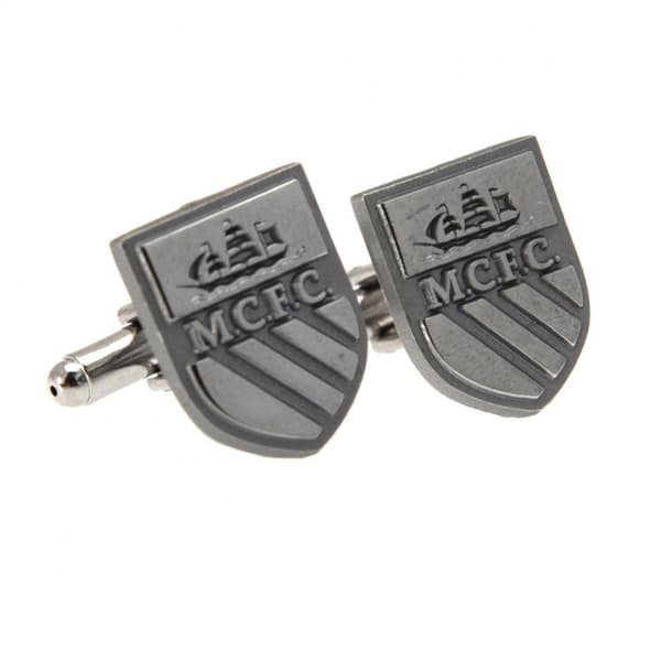 Manchester City FC Chrome Cufflinks Silver One Size