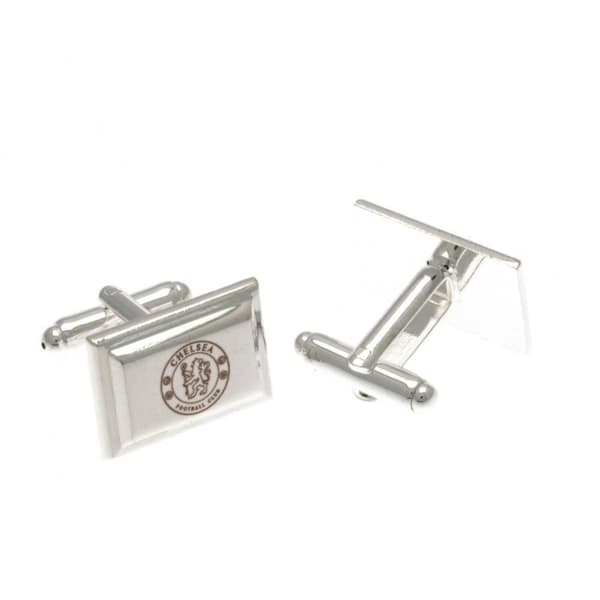 Chelsea FC Silver Plated Cufflinks Silver One Size