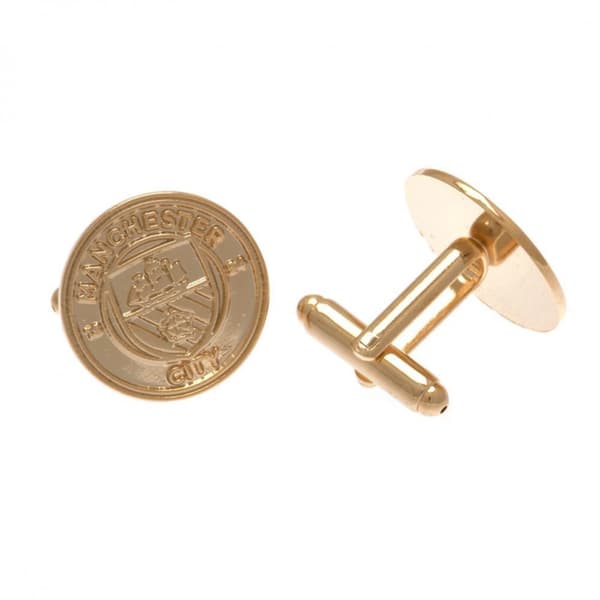 Manchester City FC Gold Plated Crest Cufflinks