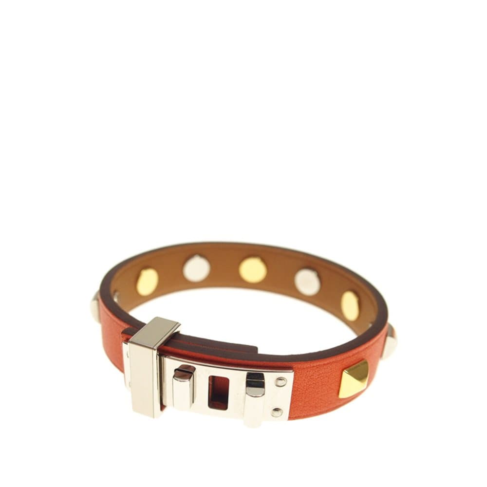 Hermes Mini Dog Square Crew Bracelet Orange