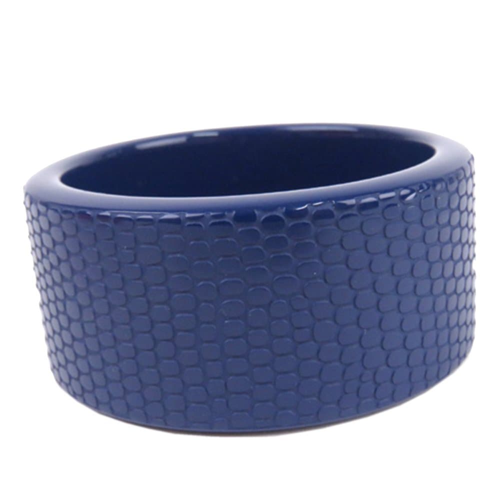 Hermes Lacquered Wood Bangle Blue